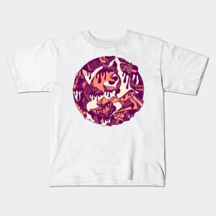 Peach Circle of Drip Kids T-Shirt